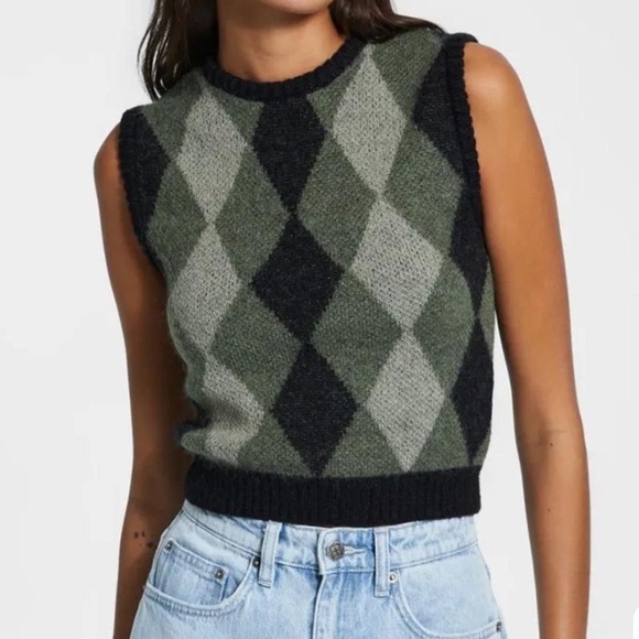 KSUBI green sweater vest/gilet - Picture 1 of 8